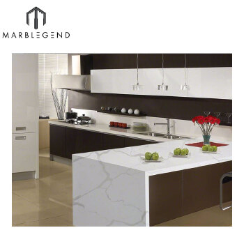 Captivating Kitchen Decor Calacatta White Quartz Best Quality Fake Quartz Countertop 
